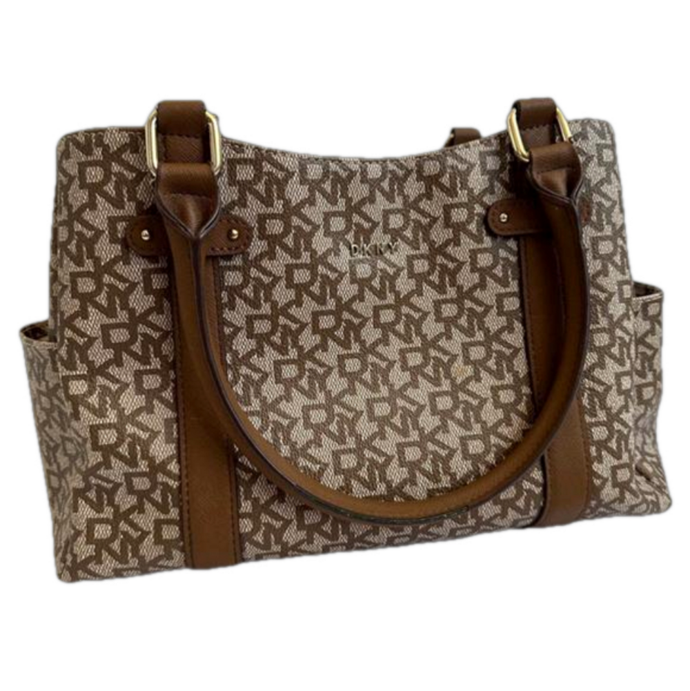 DKNY Brown and Tan Handbag